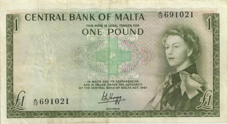 Malta P.29 1 Pound 1967 (3) 
