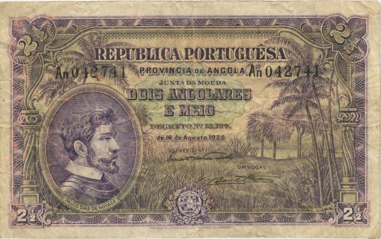 Angola P.065 2 1/2 Angolares 1926 (4) 