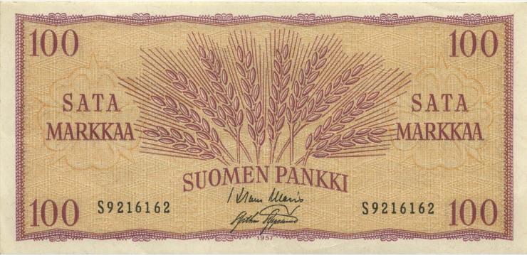 Finnland / Finland P.097 100 Markka 1957 (2) 