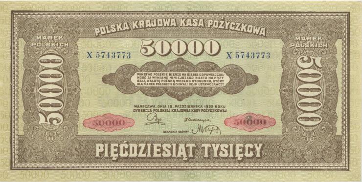 Polen / Poland P.033 50.000 Marek 1922 (2/1-) 