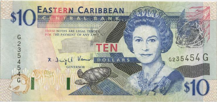 Ost Karibik / East Caribbean P.43g 10 Dollars (2003) (3) Grenada 