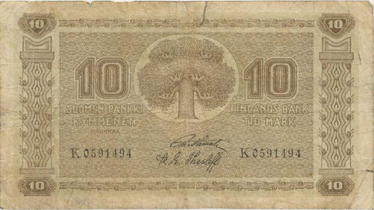 Finnland / Finland P.043 10 Markka 1922 (4) 