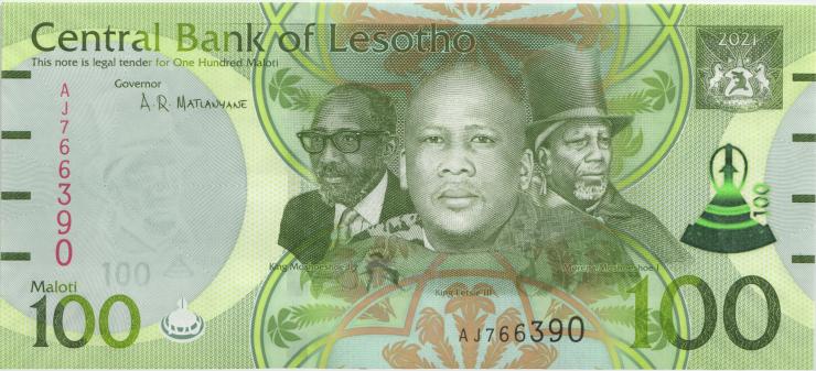 Lesotho P.29 100 Maloti 2021 (1) 