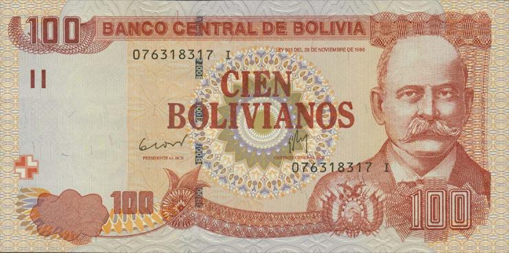 Bolivien / Bolivia P.241 100 Bolivianos (2011) (1) 