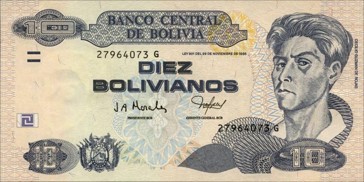 Bolivien / Bolivia P.228 10 Bolivianos (2005) (1) 