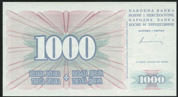 Bosnien & Herzegowina / Bosnia P.046b 1000 Dinara 1994 (1) 
