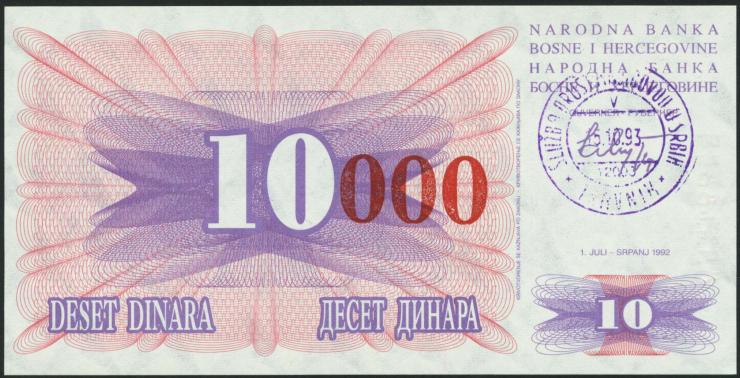 Bosnien & Herzegowina / Bosnia P.053b 10000 Dinara 1993 (1) 