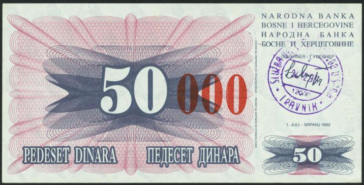 Bosnien & Herzegowina / Bosnia P.055d 50000 Dinara 1993 (1) 