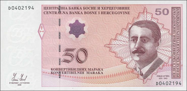 Bosnien & Herzegowina / Bosnia P.077b 50 Maraka 2008 (1) 