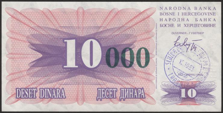 Bosnien & Herzegowina / Bosnia P.053a 10000 Dinara 1993 (1) 