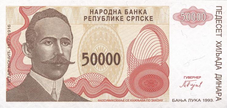Bosnien & Herzegowina / Bosnia P.153 50000 Dinara 1993 (1) 