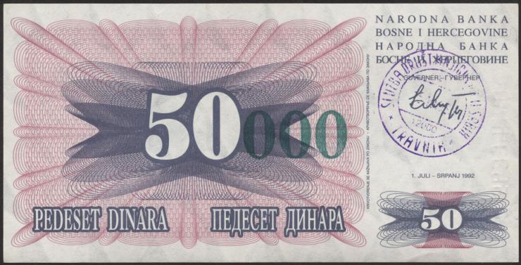 Bosnien & Herzegowina / Bosnia P.055a 50000 Dinara 1993 (1) 