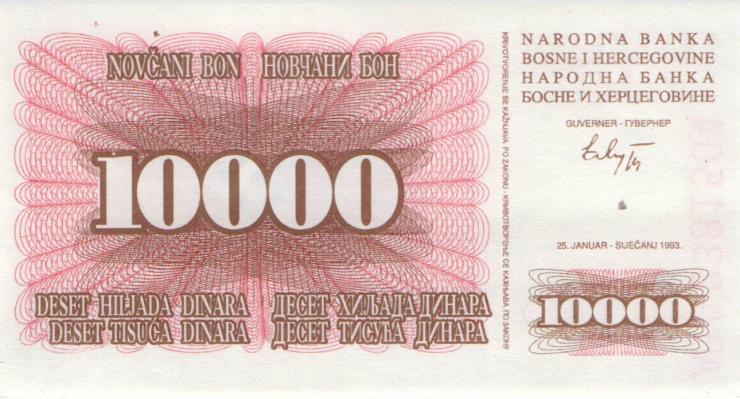 Bosnien & Herzegowina / Bosnia P.017a 10.000 Dinara 1993 (1) 