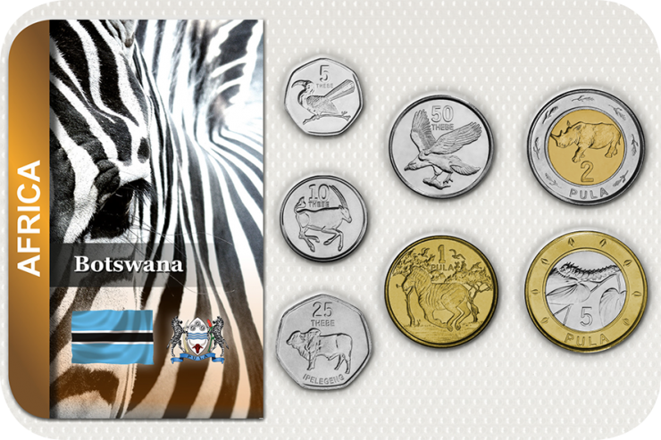 Kursmünzensatz Botswana / Coin Set Botswana 