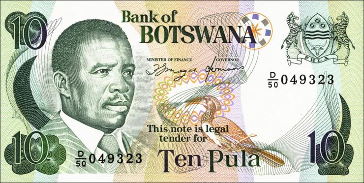Botswana P.12a 10 Pula (1992) (1) 