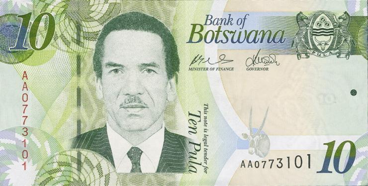 Botswana P.30a 10 Pula 2009 (1) 