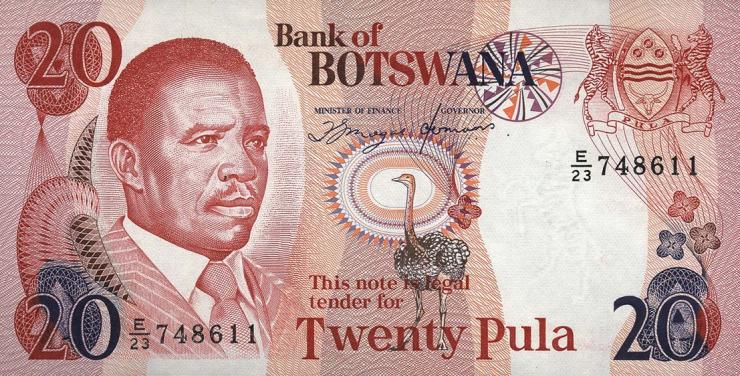 Botswana P.13a 20 Pula (1992) (1) 