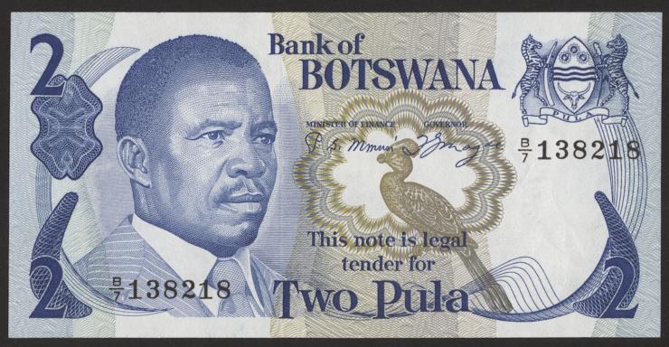 Botswana P.07a 2 Pula (1982) (1) 
