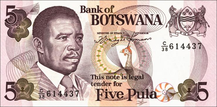 Botswana P.11a 5 Pula (1992) (1) 