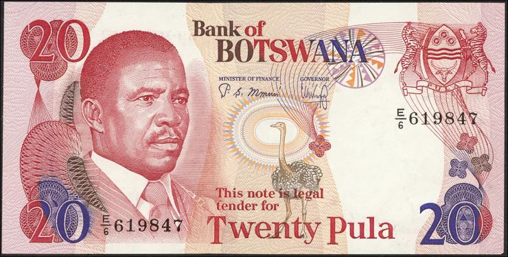 Botswana P.10b 20 Pula (1982) (1) 