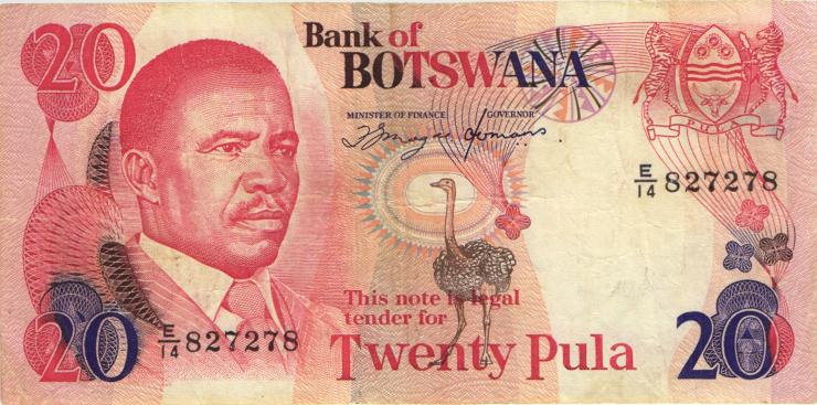 Botswana P.18 20 Pula (1982) (3) 