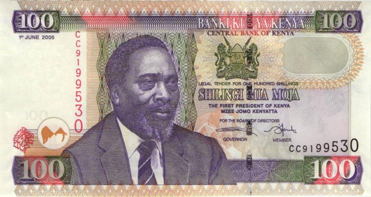 Kenia / Kenya P.48a 100 Shillings 2005 (1) 