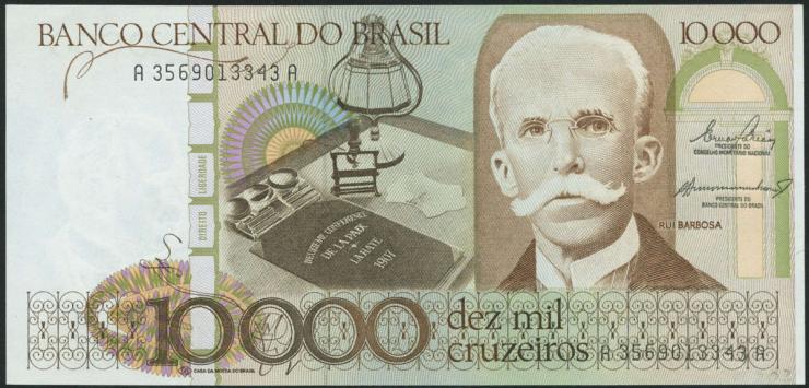 Brasilien / Brazil P.203a 10000 Cruzados Novos (1984) (1) 