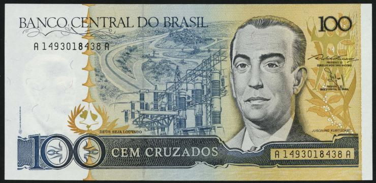 Brasilien / Brazil P.211b 100 Cruzados (1987) (1) 