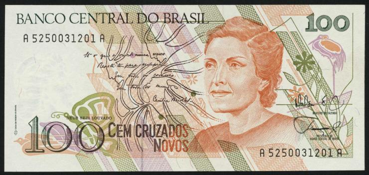 Brasilien / Brazil P.220 100 Cruzados Novos (1989) (1) 
