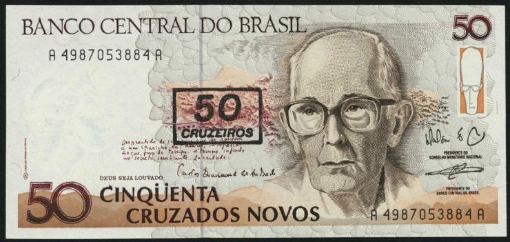 Brasilien / Brazil P.223 50 Cruzeiros (1990) (1) 