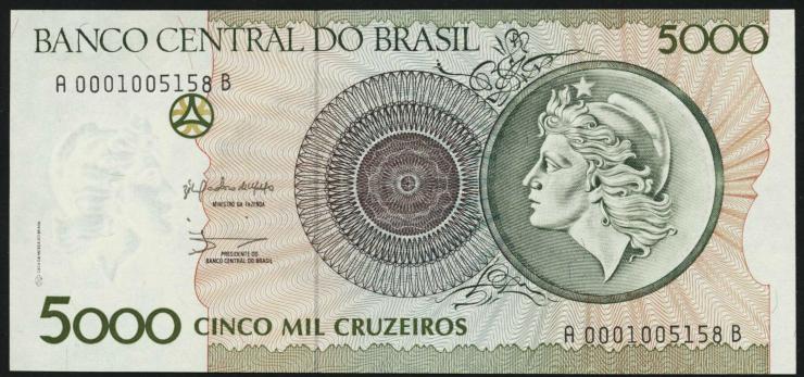Brasilien / Brazil P.227 5000 Cruzeiros (1990) (1) 