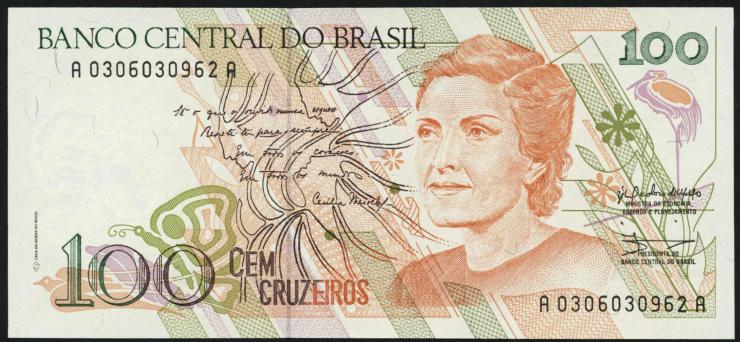 Brasilien / Brazil P.228 100 Cruzeiros (1990) (1) 