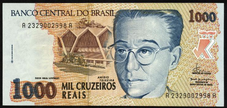 Brasilien / Brazil P.240 1000 Cruzeiros (1993) (1) 