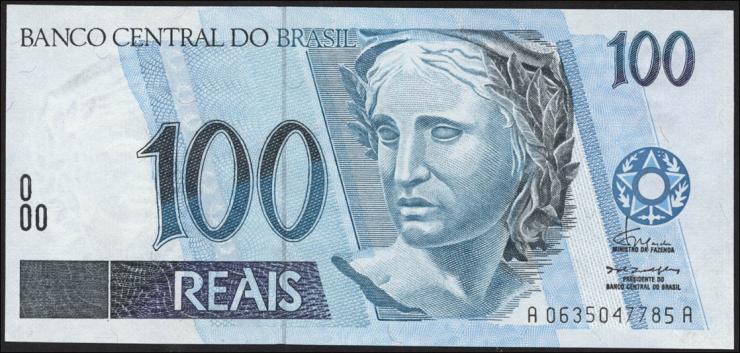 Brasilien / Brazil P.247a 100 Reais (1994-2003) (1) 