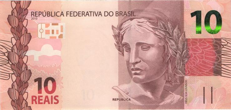 Brasilien / Brazil P.254c 10 Reais 2010 (2017) (1) 