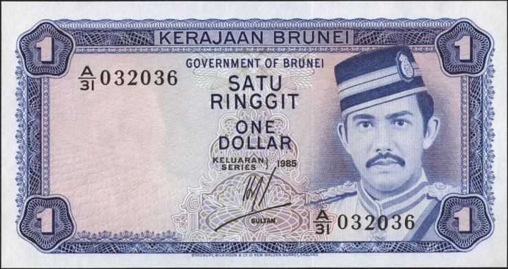 Brunei P.06c 1 Ringgit 1985 (1) 