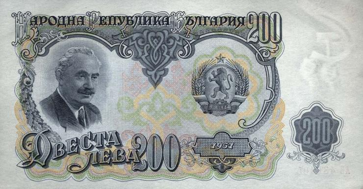 Bulgarien / Bulgaria P.087 200 Lewa 1951 (1) 
