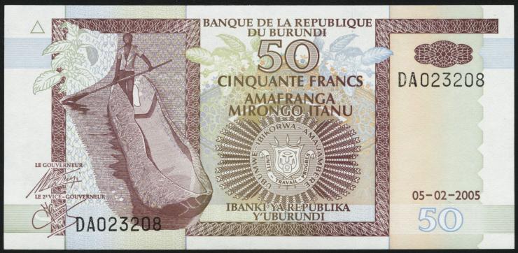 Burundi P.36e 50 Francs 2005 (1) 