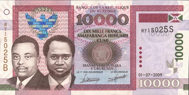 Burundi P.49a 10000 Francs 2009 (1) 