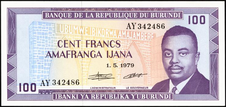 Burundi P.29a 100 Francs 1979 (1) 