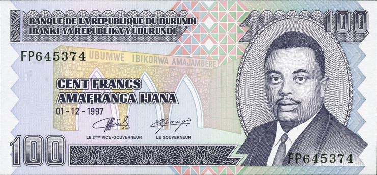 Burundi P.37b 100 Francs 1997 (1) 