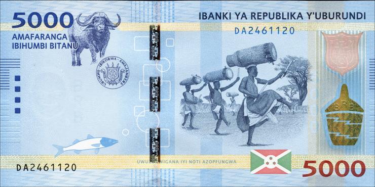 Burundi P.53a 5000 Francs 2015 (1) 