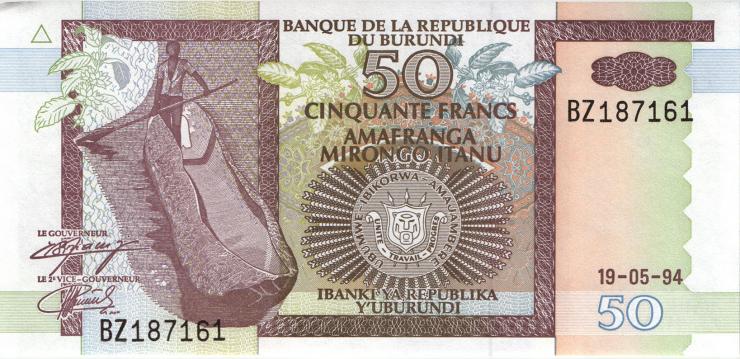 Burundi P.36a 50 Francs 1994 (1) 