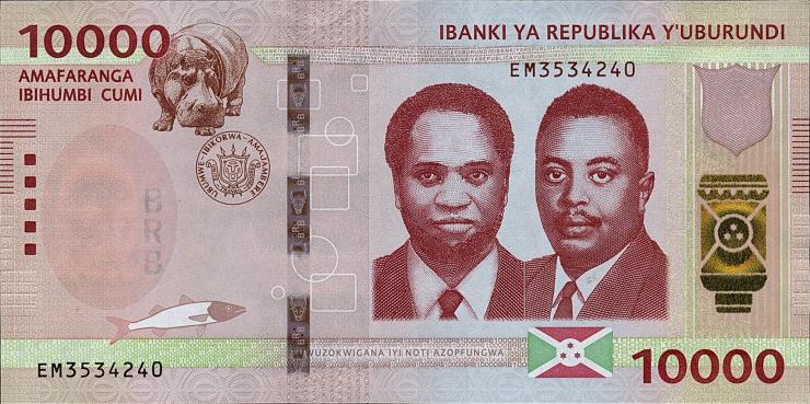 Burundi P.neu 10000 Francs 2022 (1) 