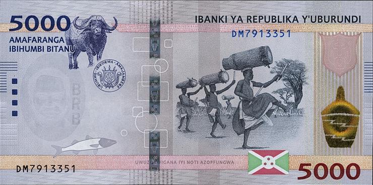 Burundi P.neu 5000 Francs 2022 (1) 