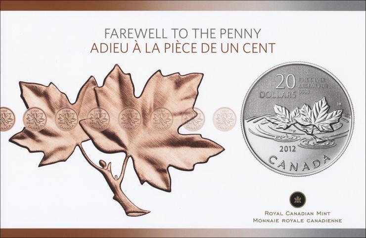 Canada 20 Dollars 2012 Abschied vom Penny 