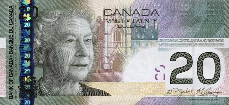 Canada P.103e 20 Dollars 2004/2008 (1) 