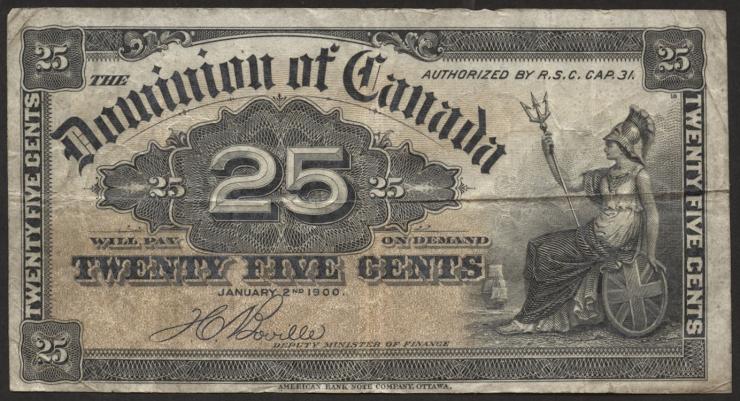 Canada P.009b 25 Cent 1900 (3) 