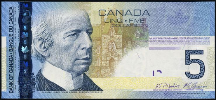 Canada P.101Ab 5 Dollars 2006/2008 (1) 