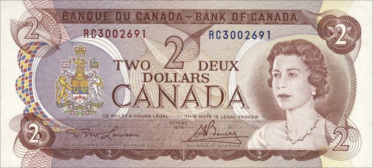 Canada P.086a 2 Dollars 1974 (1) 